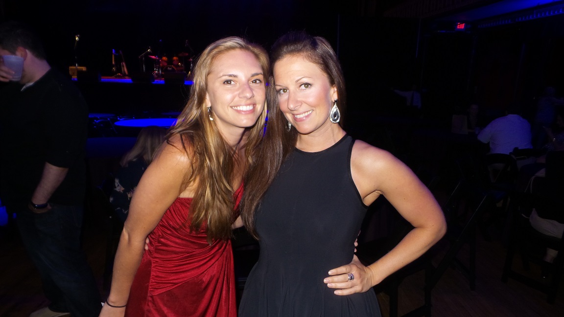 ECRM Event Services Manager Amanda Matthews (right) with the singer