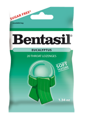 Bentasil - A sugar free lozenge, effective against cold and cough symptoms by Cloetta USA