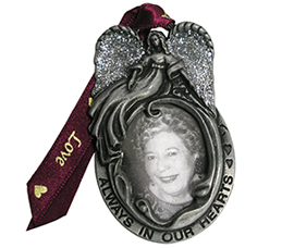 Gloria Duchin memorial ornament, made in the USA by Gloria Duchin