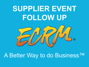 Send follow up emails, completed retailer forms, review meeting notes and recap items of interest all from the ECRM Follow Up Site. Watch the video to learn more!