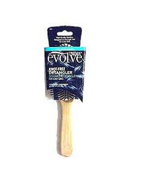 Evolve Knot-Free Bamboo Detangler smoothes wet or dry hair by Firstline Inc.