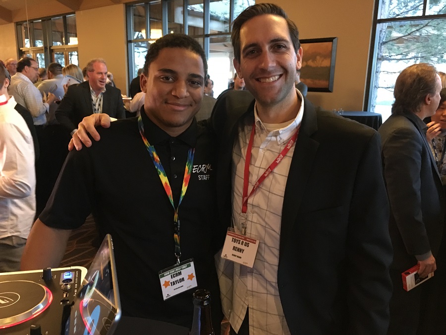 ECRM's Taylor Williams with Renny Mann from Toys R Us