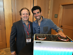 Ikey Cabasso, of First Place winning supplier Gemini Sound, with Keith Johnson of The Creative Planogram Corp.