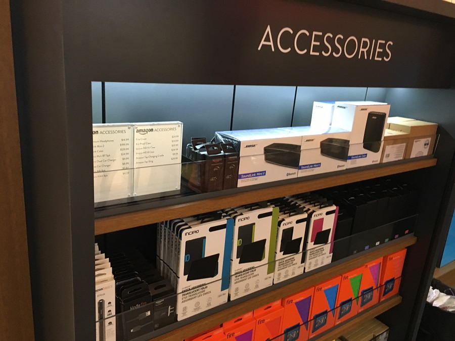 Plenty of accessories for Amazon products were available to check out, as well.