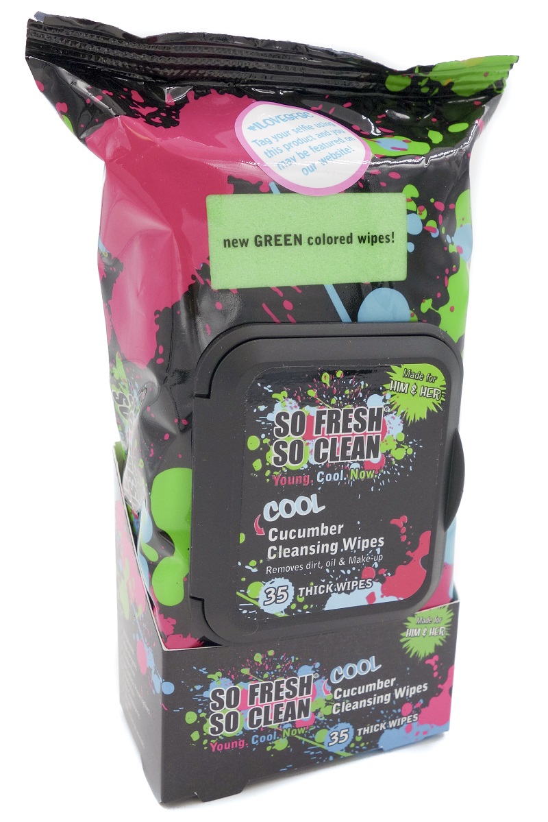 Cool Cucumber Cleansing Wipes by Global Beauty Care